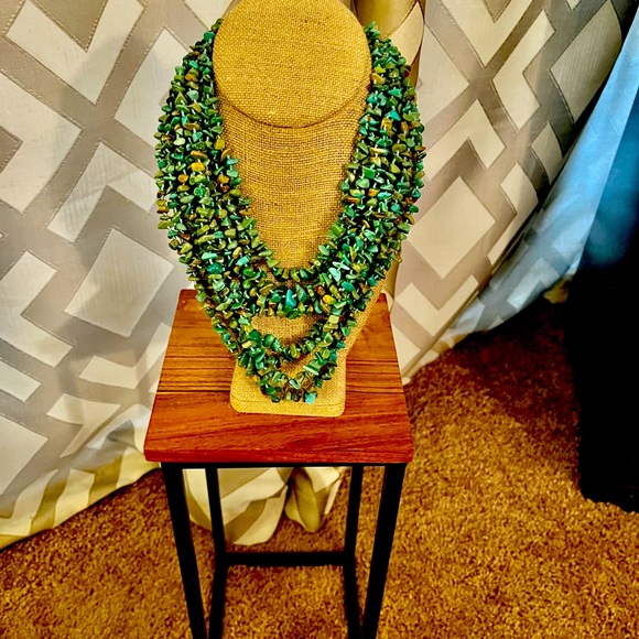 Pre-loved Genuine 10 strand Turquoise Necklace - Picture 1 of 4